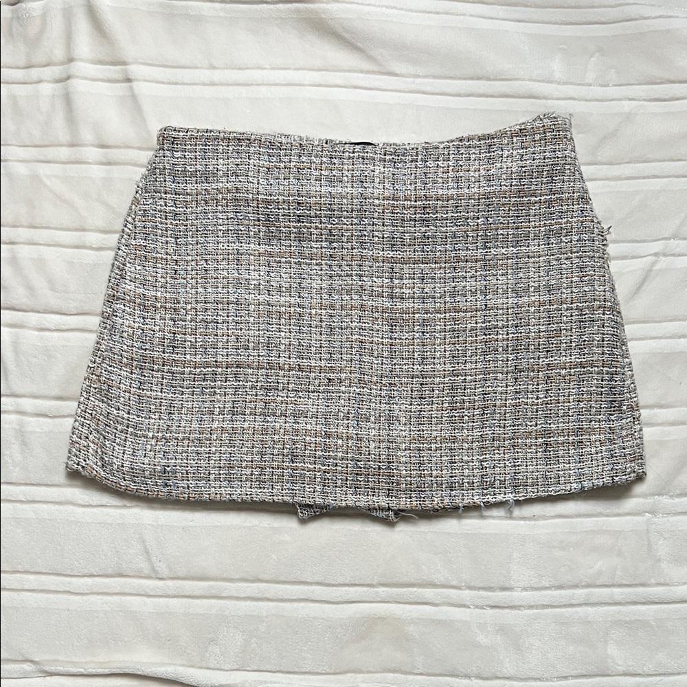 Zara Classic Tweed Mini Skort